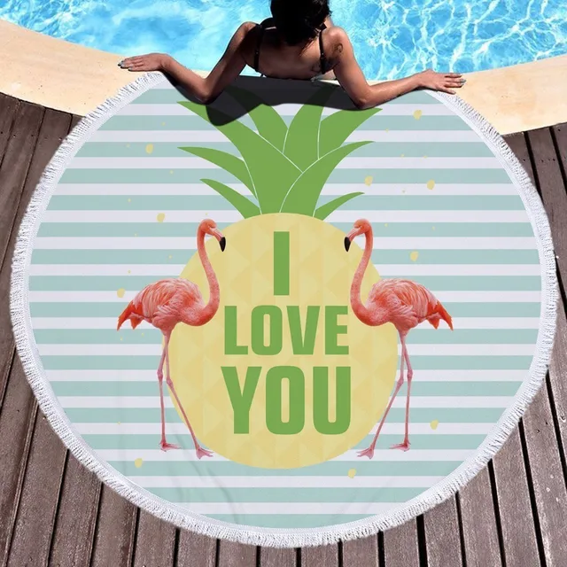 Large Oversized Microfiber Round Beach Towel Flamingo Girls Women Adults Thick Terry Toalla Redonda Playa Serviette De Plage In Bath Towels From Home