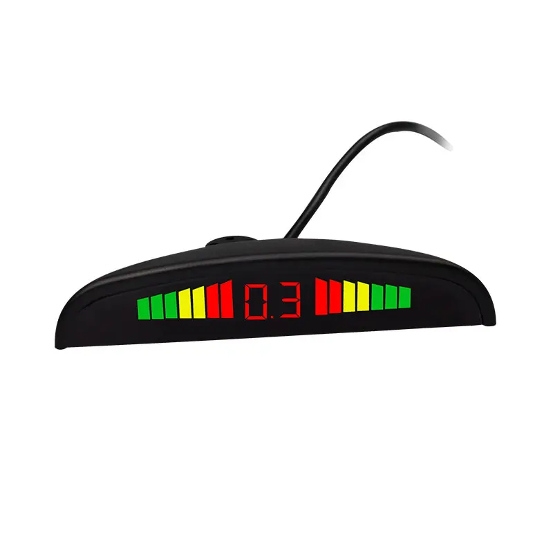 Eunavi 1set Auto Parktronic Led Parking Sensor Kit Display 4 Sensors For All Cars Reverse Assistance Backup Radar Monitor System