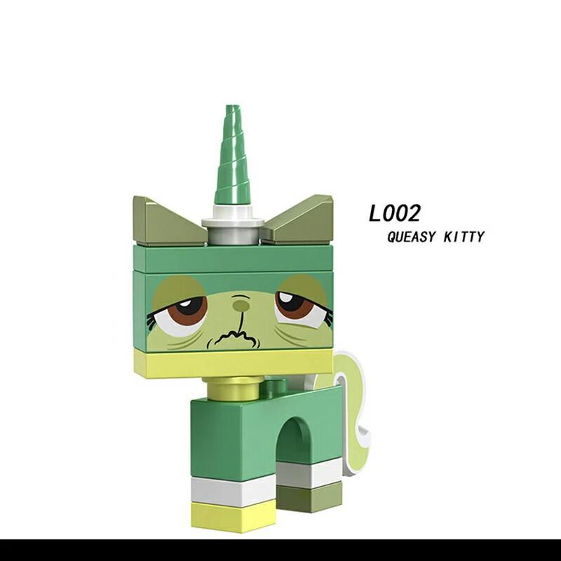 Для фильма ниндзя, Unikitty Emmet Wyldstyle, Sheriff Gordon Nya Cop Lord Vitruvius, Бэтмен, строительные блоки, игрушки, фигурки, кирпичи - Цвет: Светло-зеленый