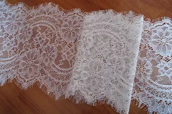 

chantilly lace trim, eyelash lace fabric, lace for wedding table runners 9yards