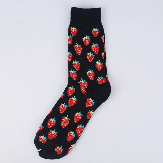 B132 Modeager, модные, забавные, с фруктами, бананом, питая, динозавром, мужские носки, хлопковые, с рисунком, длинные, толстые, теплые, зимние носки - Цвет: B132