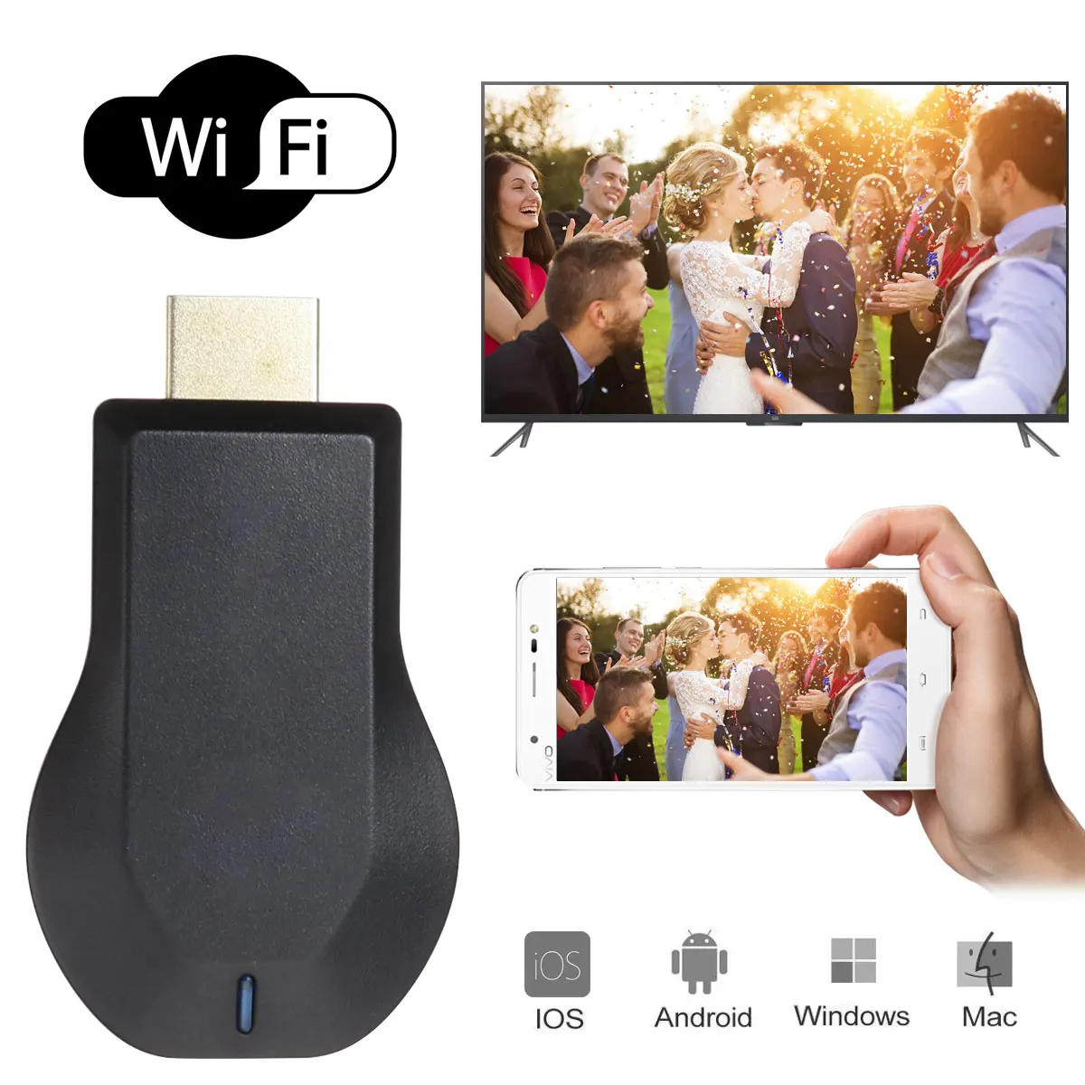 wireless hdmi wifi display allshare Adapter TV stick Receiver Support windows ios andriod vs Google chromecast 2 miracast