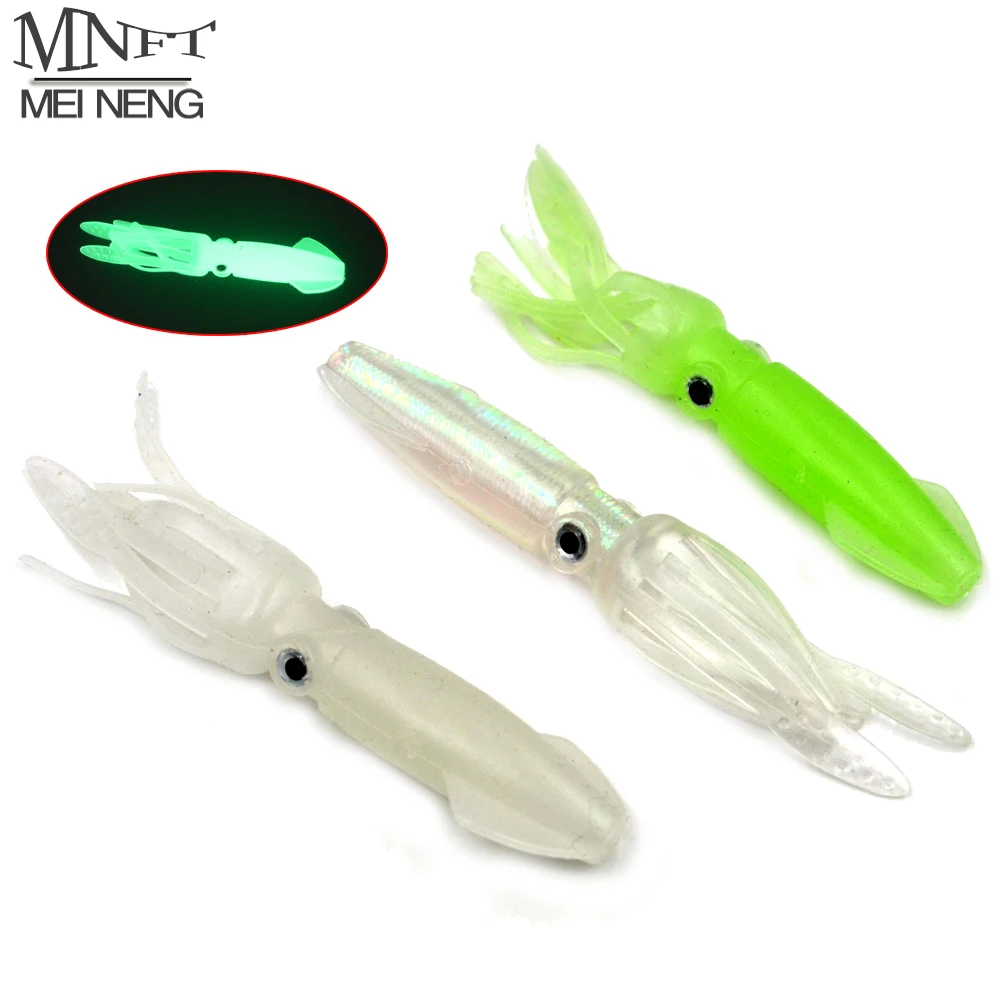 Buy MNFT 6Pcs 8g 9cm Fishing Lures Squid Luminous