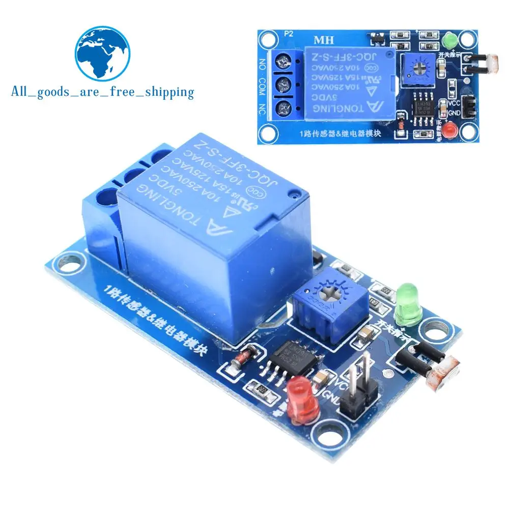 

5V 12V Light Photoswitch Sensor Switch LDR Photoresistor Relay Module Light Detection Photosensitive Sensor Board For Arduino