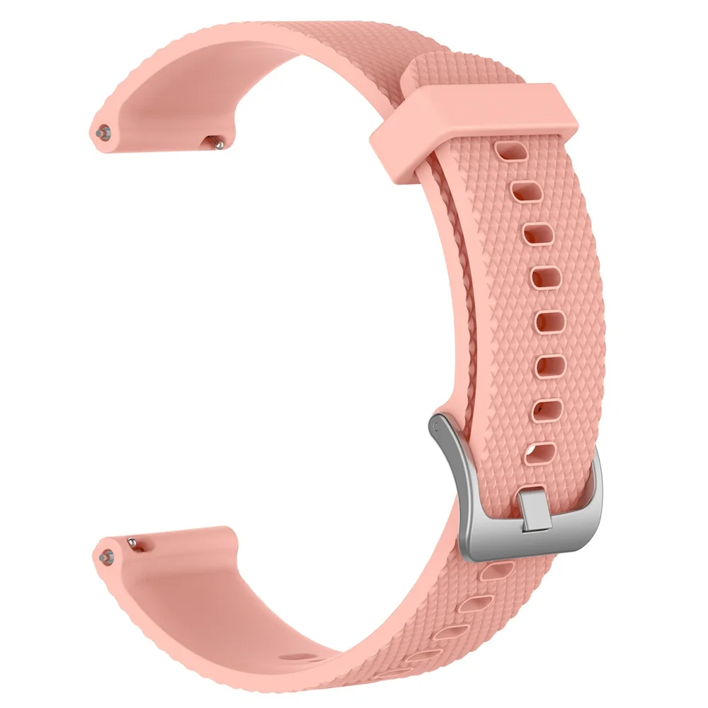 Регулируемая мягкая силиконовая лента унисекс Смарт-часы браслет 22 мм Сменные аксессуары для Polar Vantage M - Цвет: Розовый