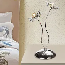 Высококачественный современный светодиодный Кристальные лепестки настольная лампа для спальни прикроватная лампа для гостиной