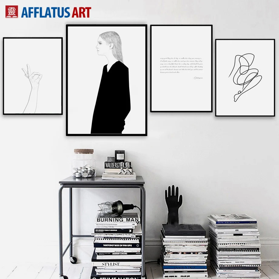 Black /& White Illustration Wine Glasses Kitchen Poster Print Home Decor Wall Art