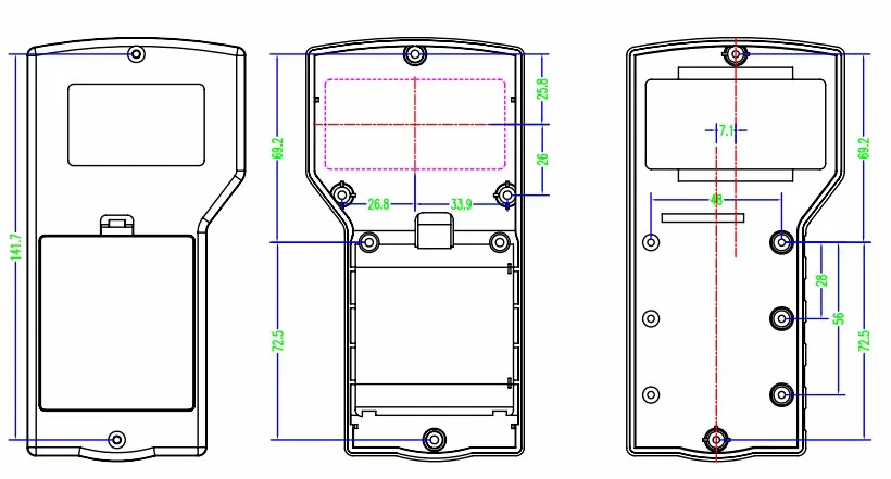 szomk handheld enclosure outlet box plastic box for electronics project plastic project enclosure housing (8)