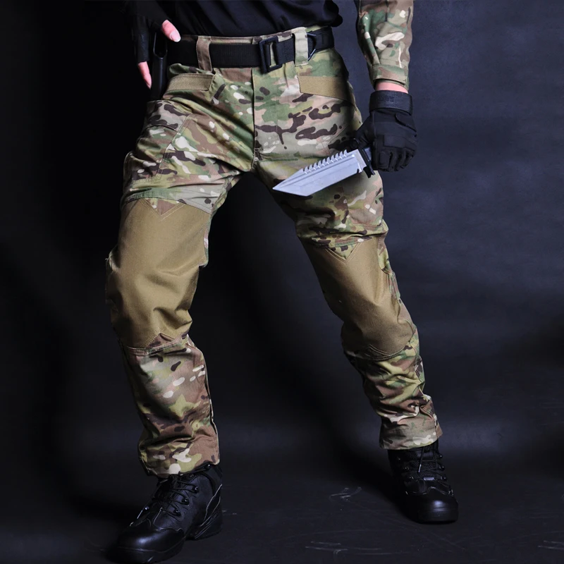 New Camouflage Military Tactical Pants Men Army SWAT Combat  Cargo Pant Jogger Casual Multi Pockets Wearproof Trousers For Men