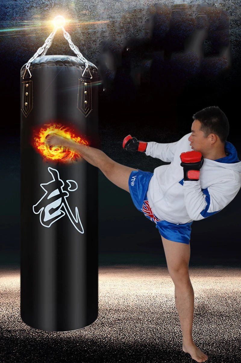 60/80cm/100cm/120cm Adult Multi-layer Sandbag Boxing/mma/Fight/Martial Arts/Muay Thai Men Empty PU Leather Sand Bag Punching Bag