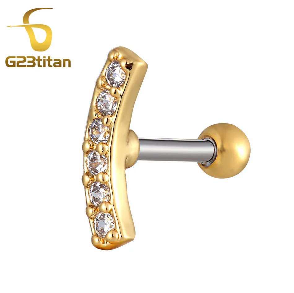 Ear Tragus Женские Мужские ухо траг Cartliage пирсинг для уха пирсинг Orelha Cartilagem Конч пирсинг Helix Rook Snug серьги ювелирные изделия для тела - Окраска металла: Ear Tragus