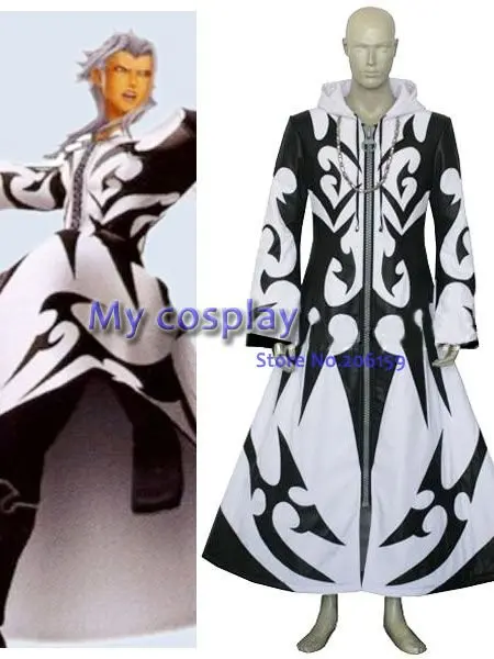 Костюм для косплея Xemnas из аниме Королевство сердца Крутое Мужское пальто