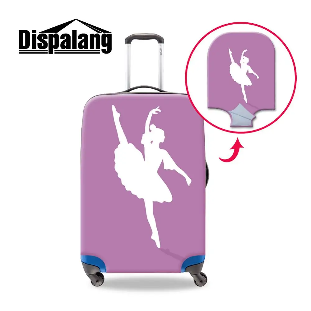 Плотные эластичные Защитные чехлы для багажа с рисунком балетной девушки на молнии для 18-30 дюймов, чехол, водонепроницаемый чехол для танцевального костюма - Цвет: Прозрачный