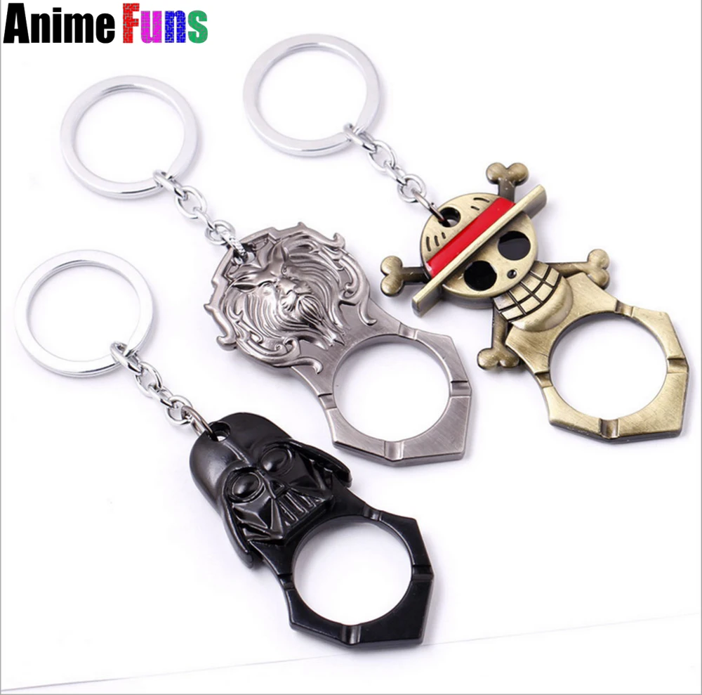 Game Movie Anime Star Wars One Piece Logo Bar Beer Bottle Opener Keychain Alloy Pendant Key Ring Charm Birthday Gift Drop Ship