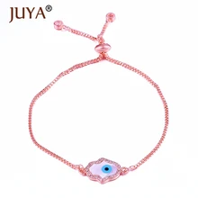 5 стилей синий злой глаз браслеты для женщин Золотая, Серебряная Цепочка Регулируемая Медь циркон оболочки турецкий глаз браслеты Подвески