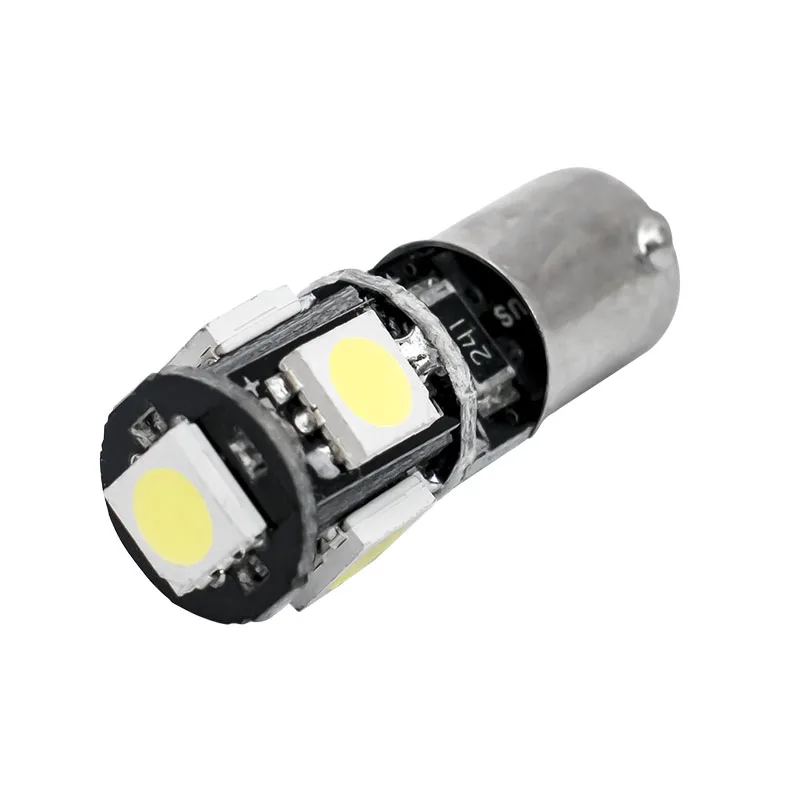 10 шт. BA9S Canbus 5 smd 5050 Led H6W T11 T4W без ошибок для чтения в автомобиле купол дверь фара