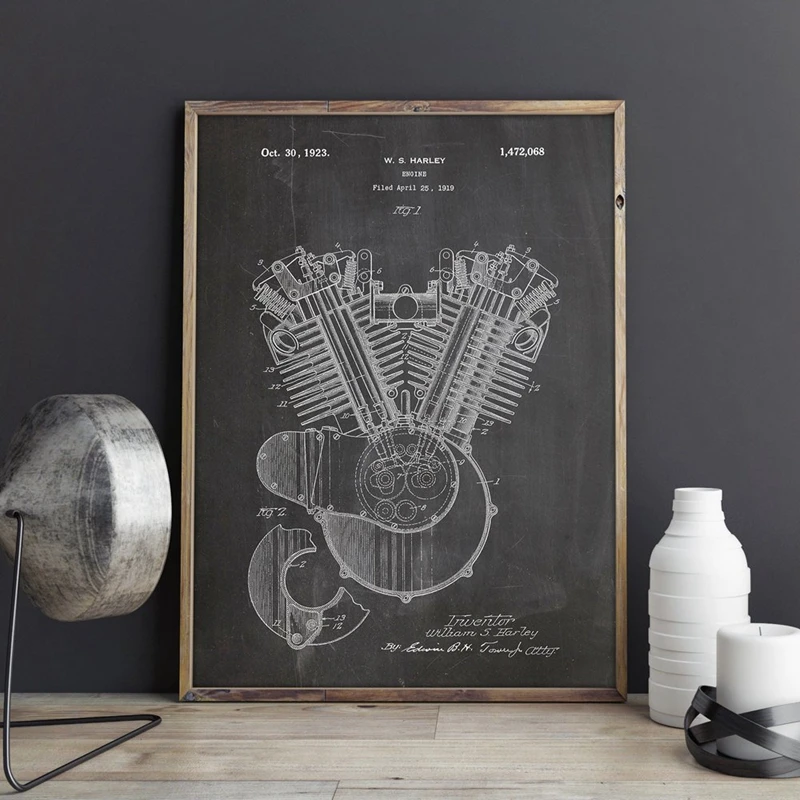 Engine 1919 Patent Poster Wall Decoration