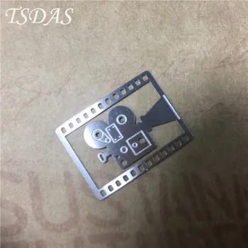 

Retro Movie Props Mini Metal Bookmark 80pcs/lot Bookmarkds With Film, Moving Light, Projextore And Clap-stick Design