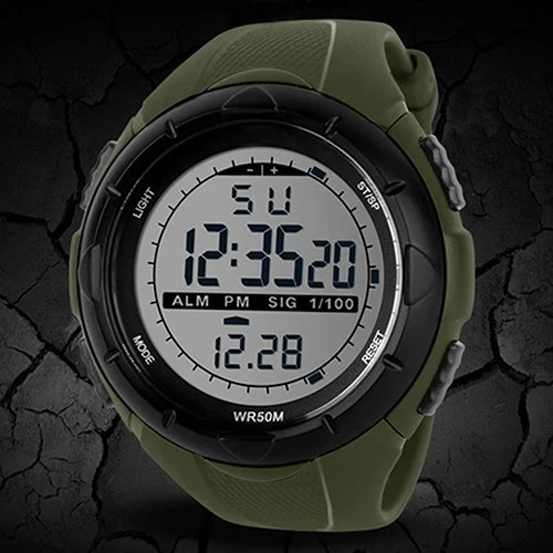 

Hot Sales 2015 hot Men's Waterproof LED Silicone Band Timer Quartz Sports WristWatches Men