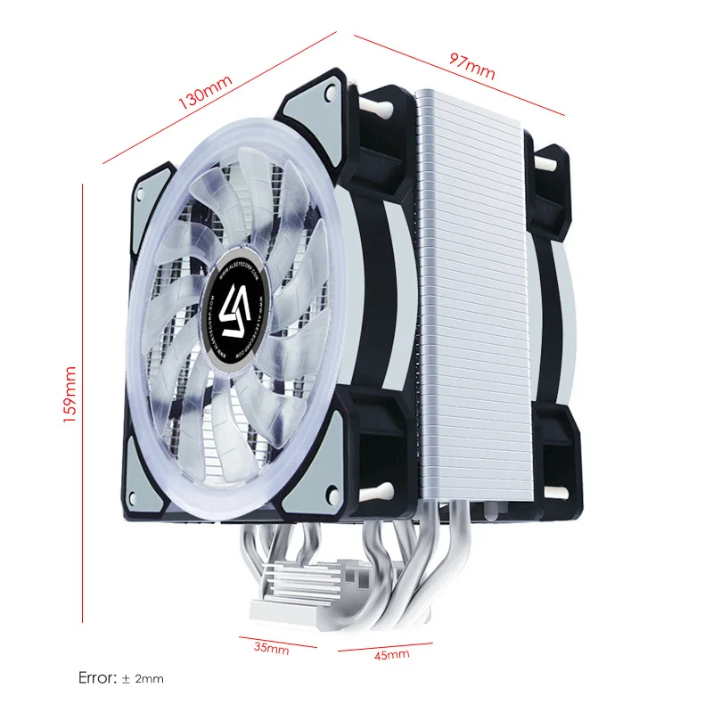 ALSEYE кулер для процессора 4 Тепловые трубы 4Pin 120 мм Вентилятор охлаждение процессора для LGA 1155/1151/1156/ 775/1366/2011/AM2+/AM3+/AM4