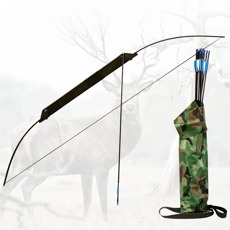 

Folding Bow 30-50 lbs Competitive Straight Bow Aviation Aluminum Alloy Multi-function for Archery Hunting Fish Shooting
