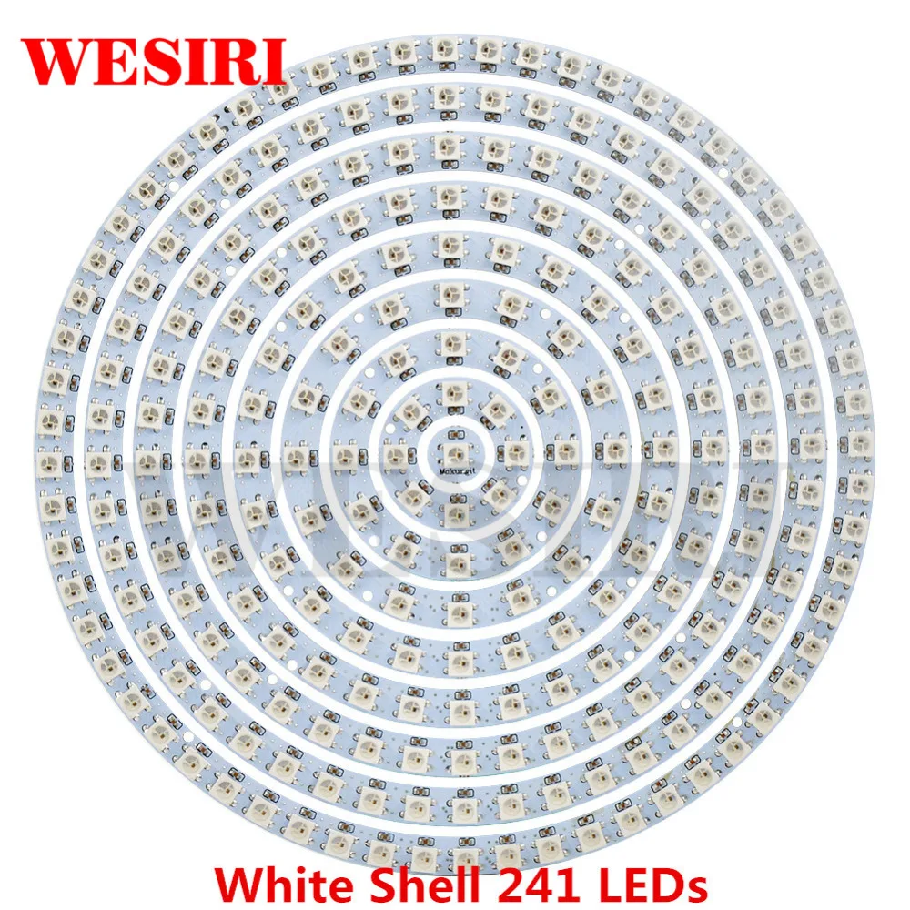 WESIRI WS2812B DIY светодиодный кольцо 1, 8, 12 лет, 16 24 32 40 48 60 93 241 биты светодиодный s WS2812B SK6812 5050 встроенный RGB доступный DC5V СВЕТОДИОДНЫЙ Кольцо