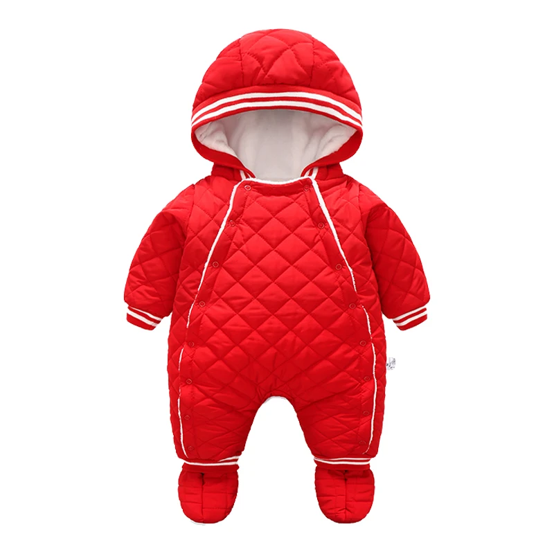 

Baby Rompers Winter Thick Climbing Clothes Newborn Boys Girls Warm Jumpsuit 2018 High Quality ski suit Outwear for infant 0-18 M