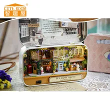 Кукольный дом Diy Миниатюрный puppenhaus 3D Деревянный пазл miniaturas мебель дом кукла для подарка на день рождения игрушки-в счастливом уголке