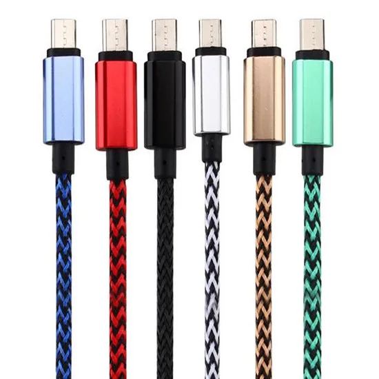 3 м 10 футов micro V8 usb кабель для передачи данных с тканевой оплеткой из