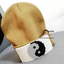 Мозаики Съемная инкрустация кирпич вязаные шапочки шапка зимняя шапка для мужчин вязаная шапка Мальчиков Шапка черепки модная теплая вязаная шапочка