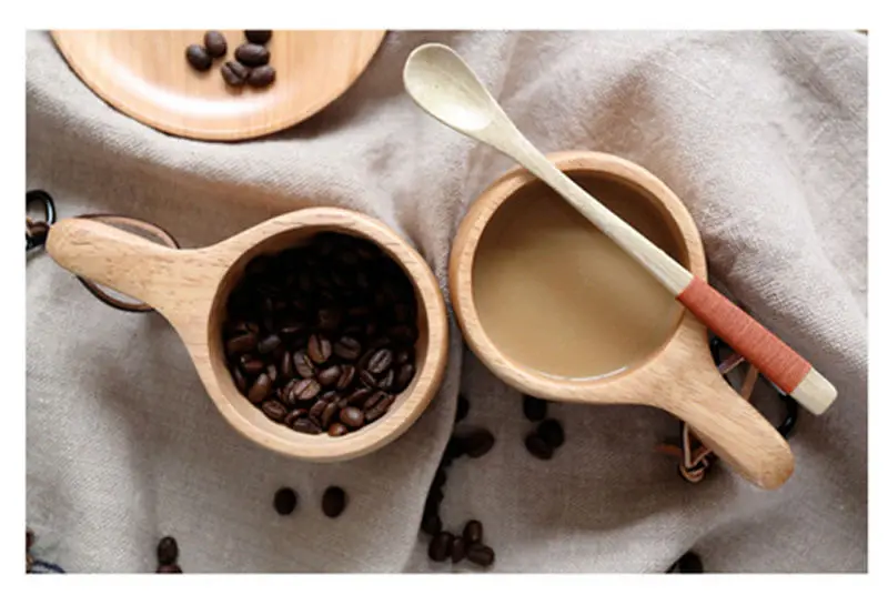 Wooden milk cup