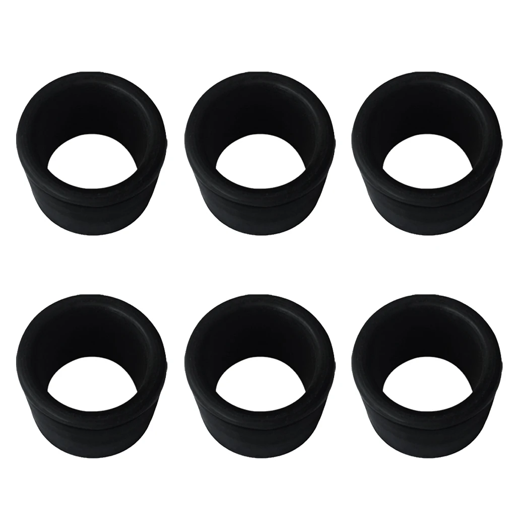 6 Pieces Black Rubber Rod Holder Insert Replacement for Marine Boat Fishing Bait Board Replacement Accessories