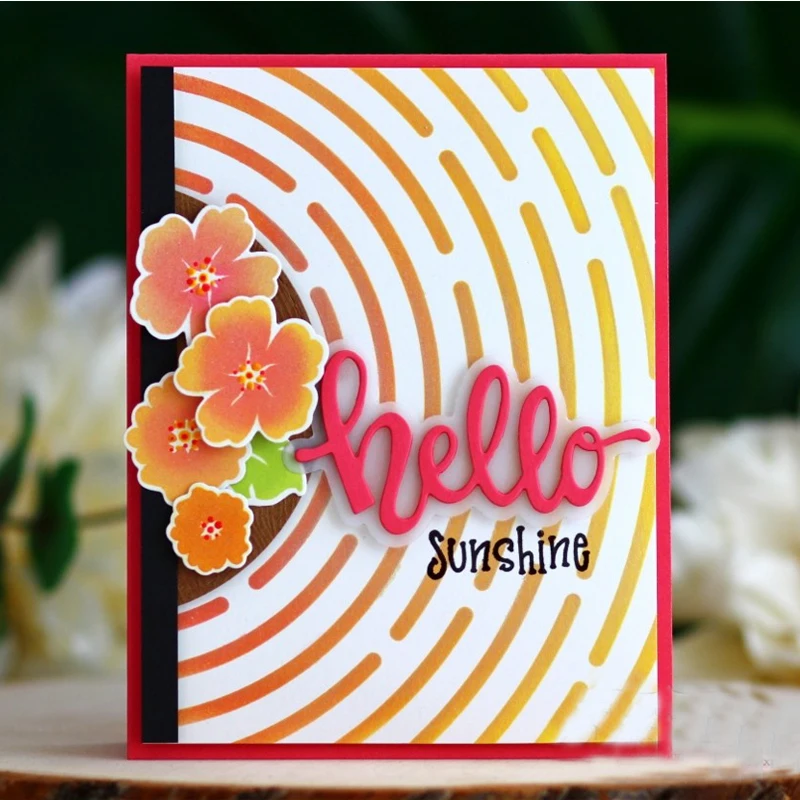 

Rise & Shine Stencil for DIY Scrapbooking Embossing Paper Cards Making Decorative Crafts Plastic Drawing Sheets Template 6x6inch