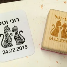 1 шт. любые размеры Заказные резиновые Мультяшные деревянные штампы на день рождения имя слова Скрапбукинг/карты/Свадебные украшения чернильный коврик