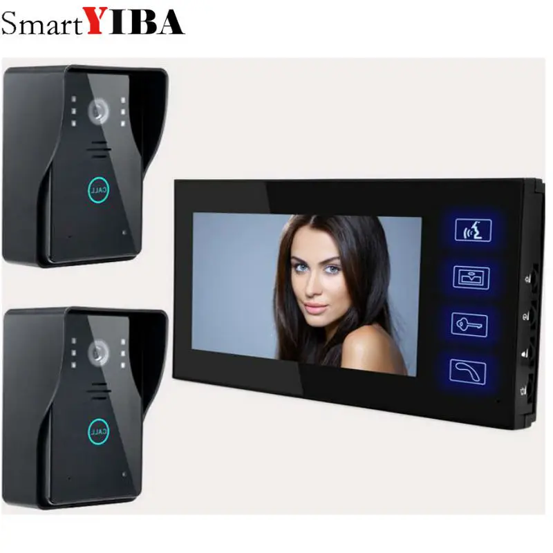 ##BUY SmartYIBA 7 Inch TFT Touch Screen Color Video Door Phone CMOS Video Doorbell Camera Intercom system