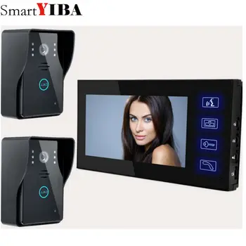 

SmartYIBA 7 Inch TFT Touch Screen Color Video Door Phone CMOS Video Doorbell Camera Intercom system
