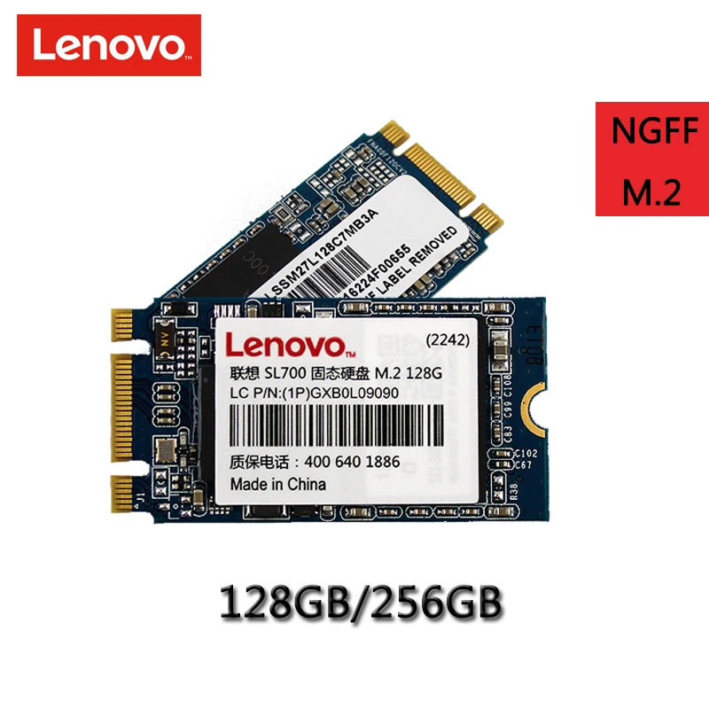 Оригинальный lenovo SSD Внутренний твердотельный диск 256 ГБ 128 ГБ жесткий диск NGFF M.2 2242/2280 для ноутбуков настольных ПК