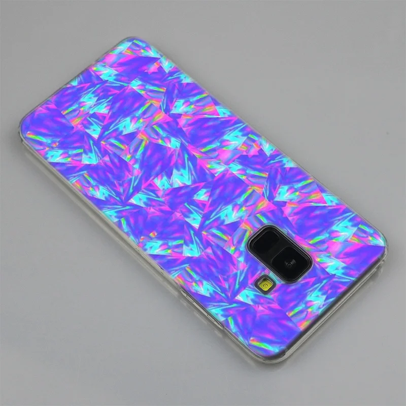 Радужный переливающийся силиконовый чехол для Samsung Galaxy A50 A30 A10 A40 A6 A8 Plus A20 E A5 A7 2018