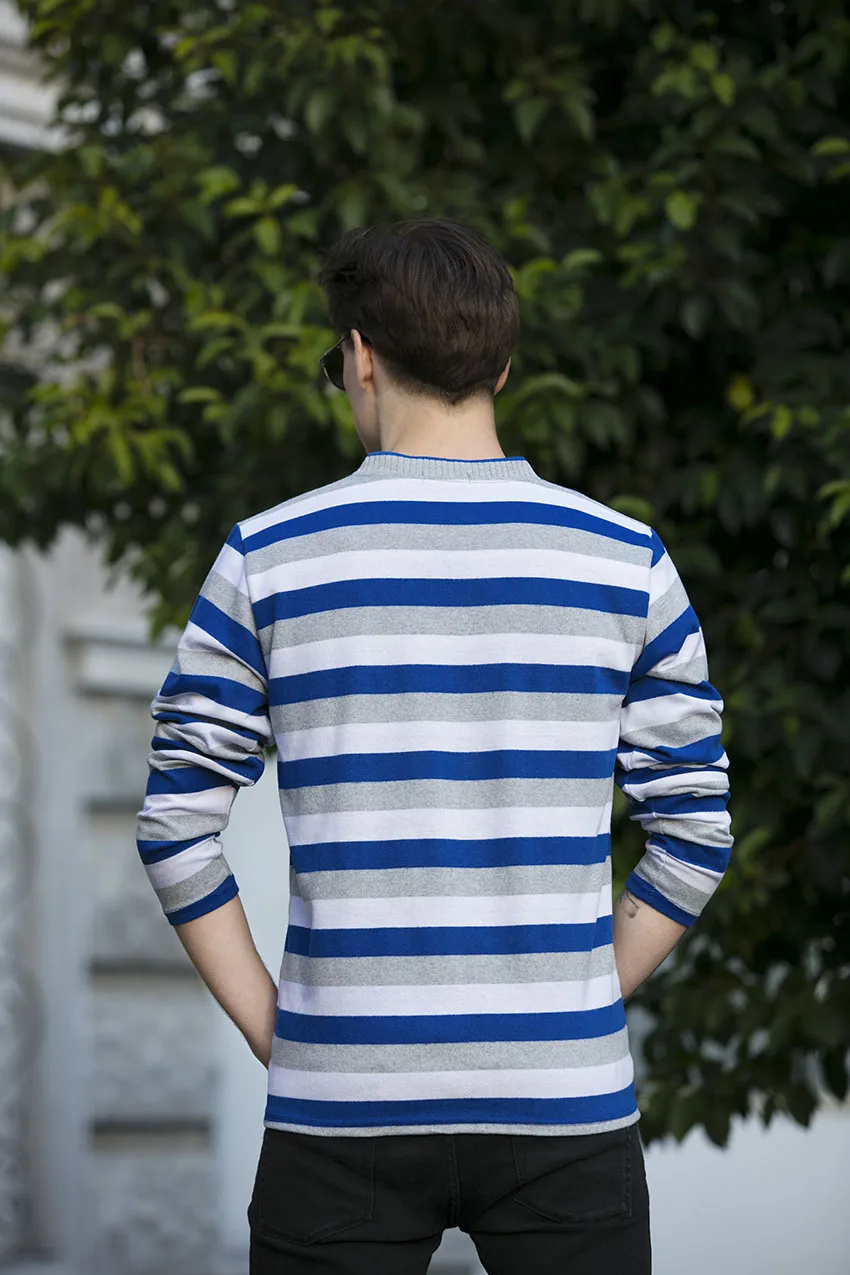 2019 человек модельер брендовая одежда мужские джемперы V шеи Мужской Полосатые свитера пуловер для поло свитер плюс Размеры L-4XL