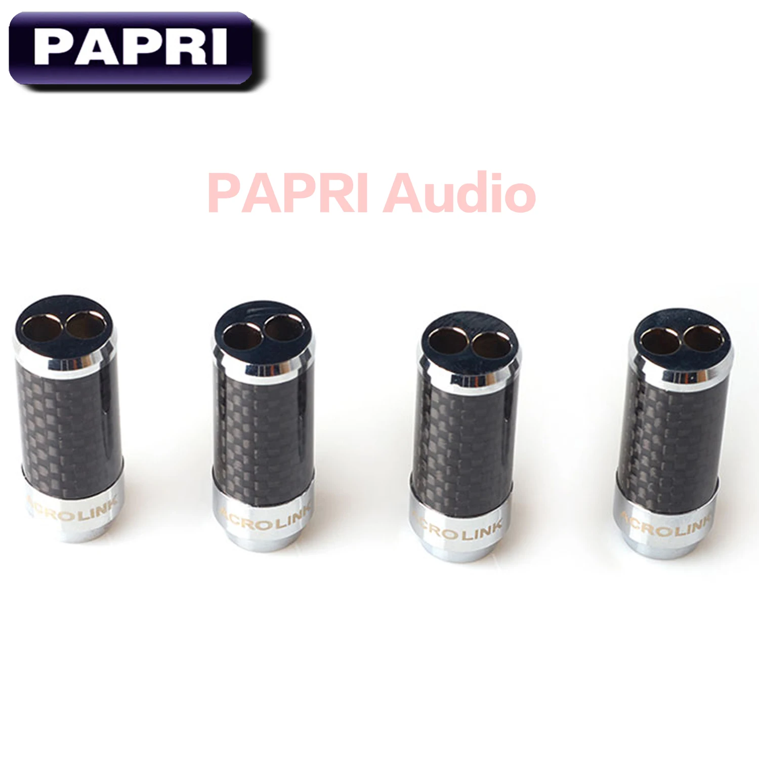 PAPRI 1 hole to 2 holes adapter speaker Wire Upgrade Headphone Cable Splitter One Carbon Fiber Rhodium Plated Cable Pants 1PCS