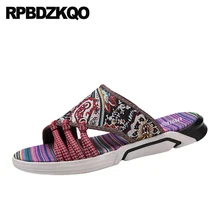 Кроссовки домашние тапочки повседневная надевать обувь слайды Runway Мужские сандалии летние наружные мода ремень хороший люди вышивка дизайнер