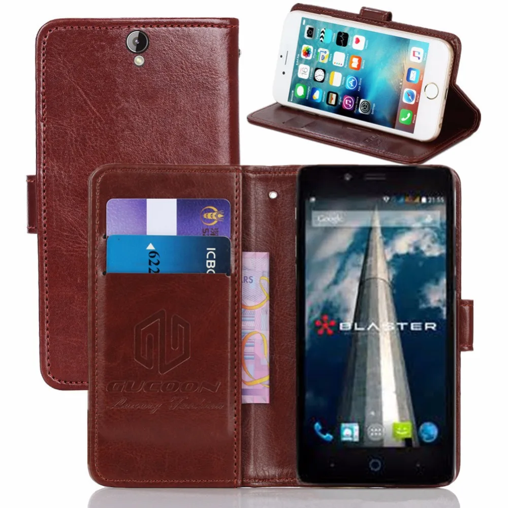 

GUCOON Vintage Wallet Case for Just5 Freedom X1 5.0inch PU Leather Retro Flip Cover Magnetic Fashion Cases Kickstand Strap