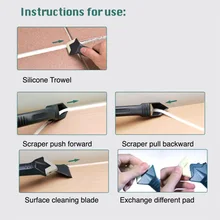 Экологически чистый и прочный 3 шт. скребок чеканка инструмент для затирки герметик отделка чистящий набор для ванной кухни