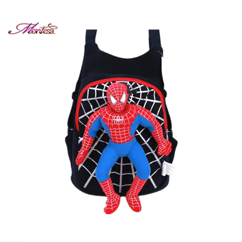 Cotton kindergarten baobao backpack cartoon cute mini backpack spider man superhero backpack feminina children school