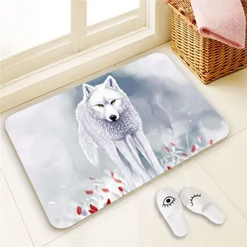 

H-P731 Custom WOLF Doormat Home Decor 100% Polyester Pattern Door mat Floor Mat foot pad SQ00722-@H0731