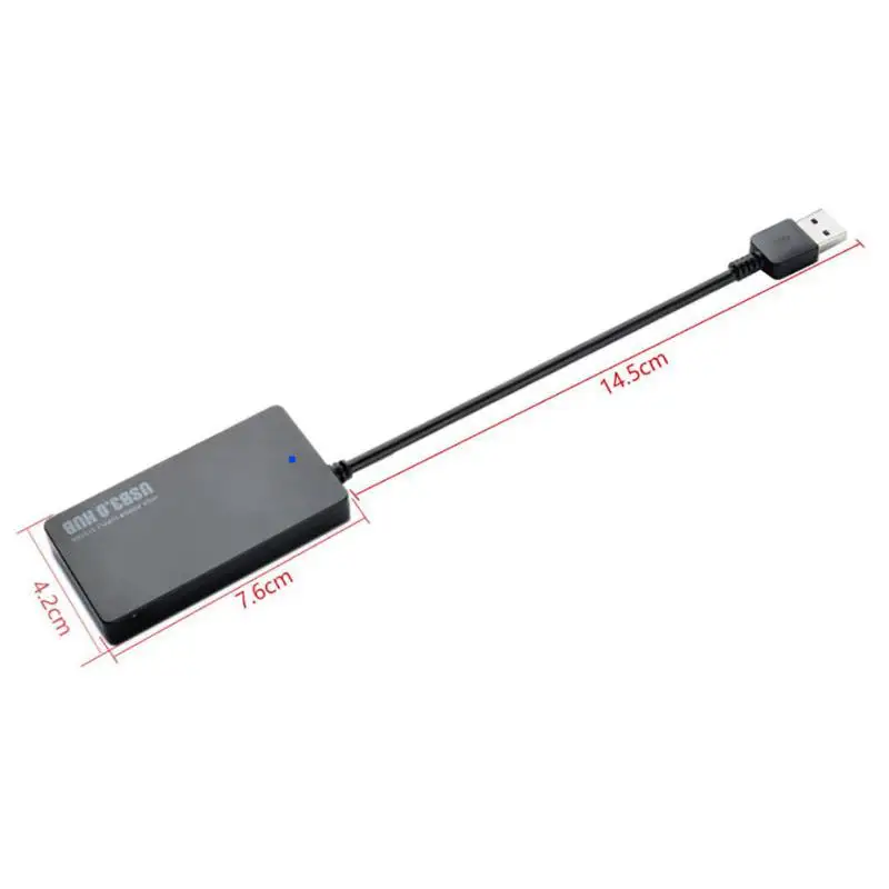 4-Порты высокое Скорость USB 3,0 концентратор мульти-Сплиттер расширения мини usb-концентратор, адаптер для портативных компьютеров Mac