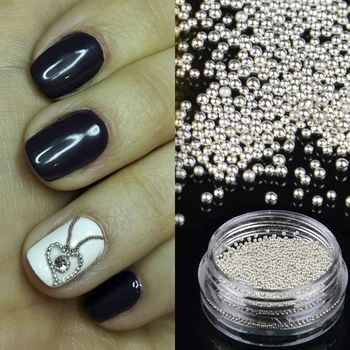 

1 Bottle Gold Silver 3D Caviar Beads Nail Art Pearl Rhinestones Decorations DIY Nail Accessories Manicure Tools