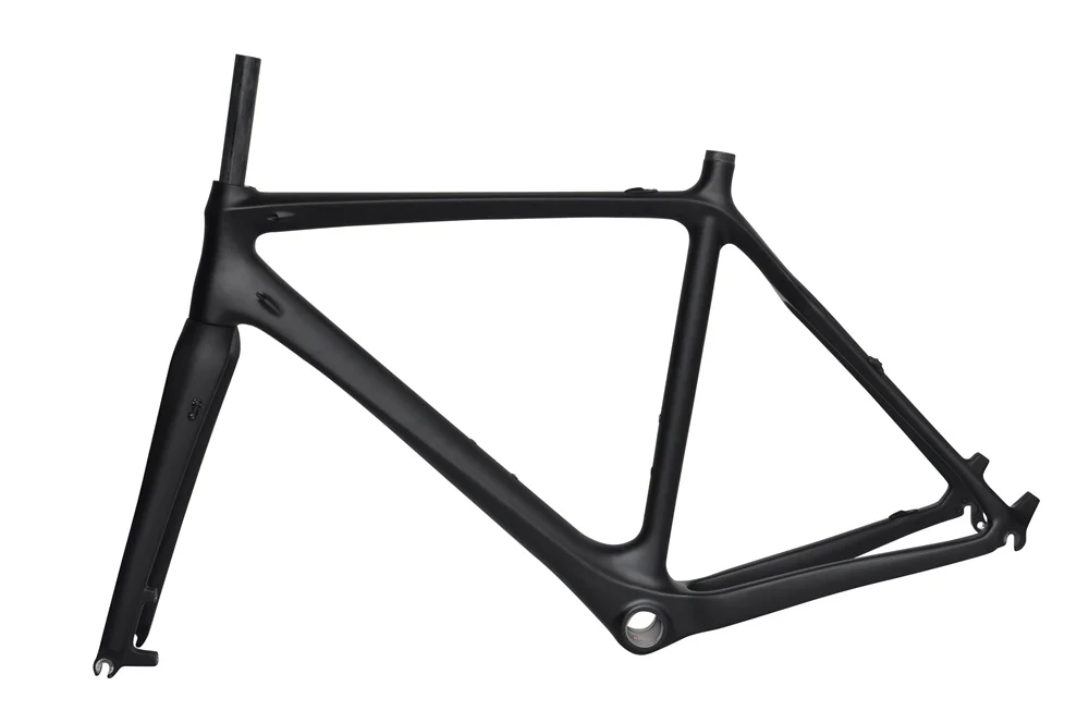 Clearance Winice Cyclocross Carbon Fiber Frameset Fork Disc brake Internal Routing BB30 BSA CX Black Matt 2