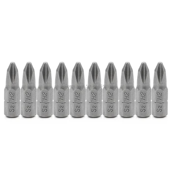 

10 Pcs S2 Steel Screwdriver Bits 25mm Hex Shank Torque PH2 Antislip Magnetic Hand Tools Drop Ship