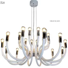Vintage minimalist modern living room white swan head villa high quality hall mall project Chandeliers Upscale